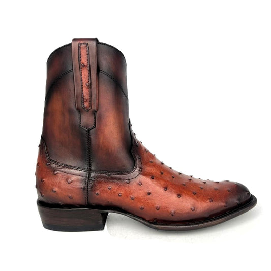 EMMA BROWN OSTRICH BOOTS