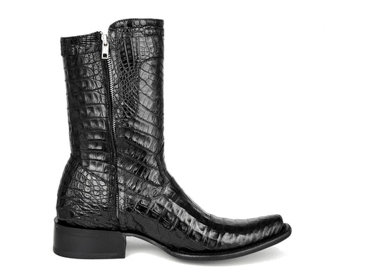 EDGAR BROWN CROCODILE BOOTS