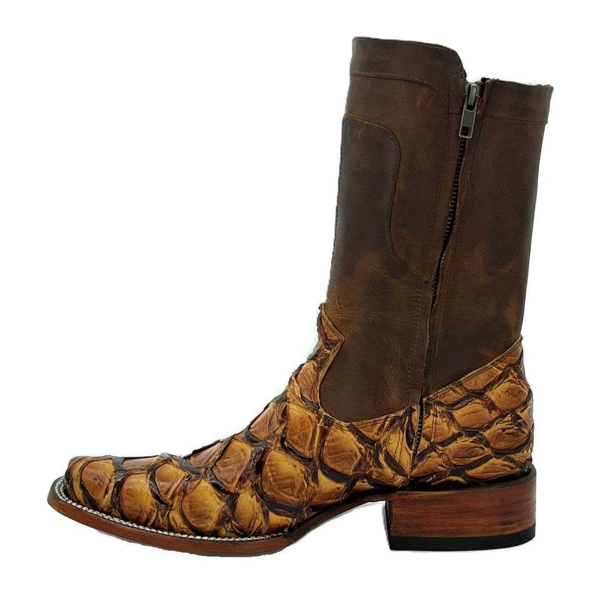 CARLO BROWN PITON BOOTS