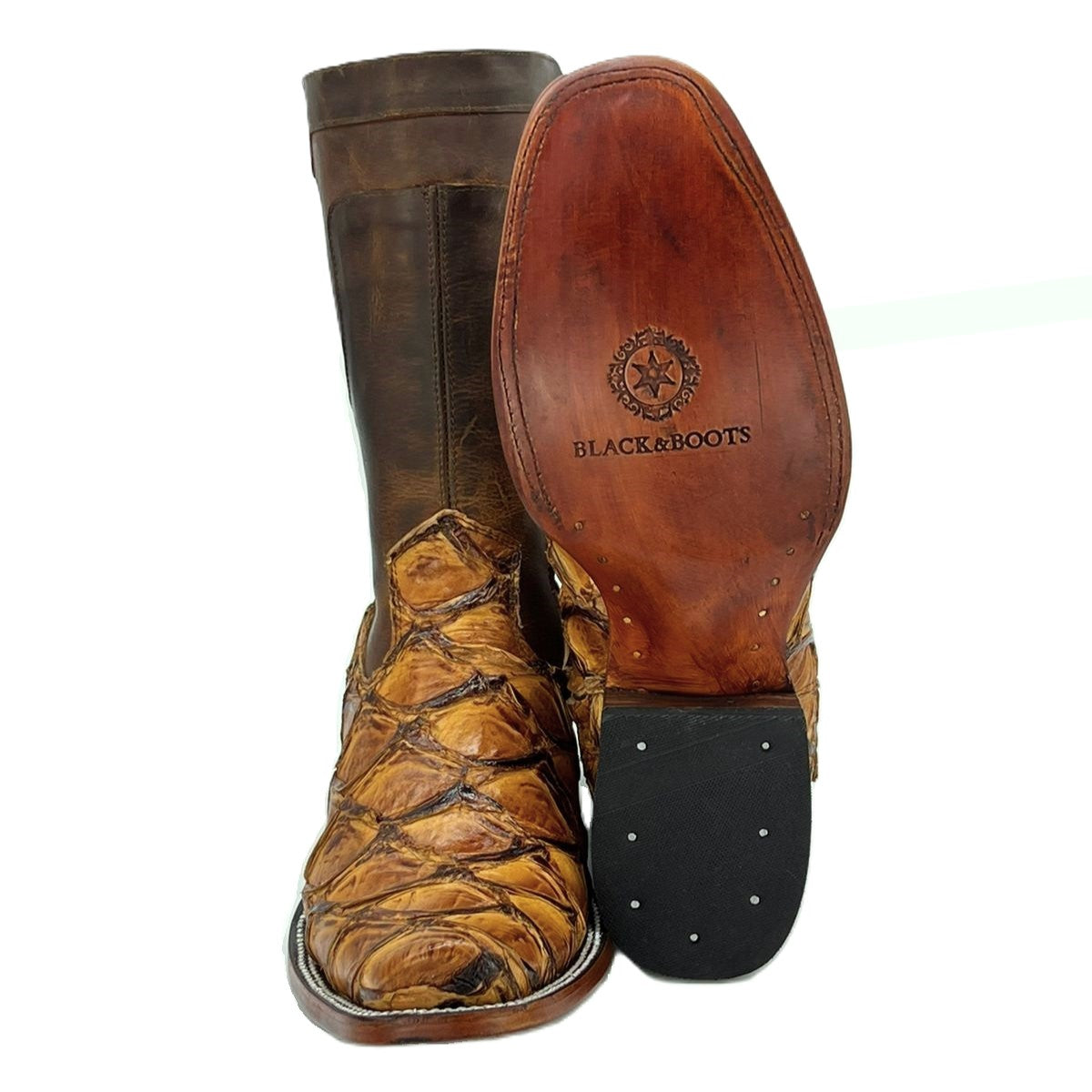 CARLO BROWN PITON BOOTS