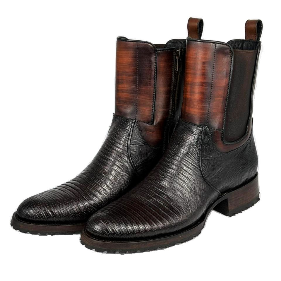 EMMA BROWN LIZARD BOOTS