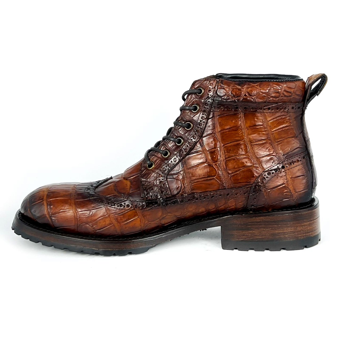 CARLO BROWN PITON BOOTS