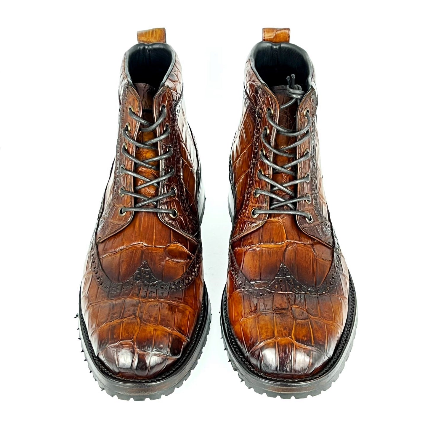 CARLO BROWN PITON BOOTS