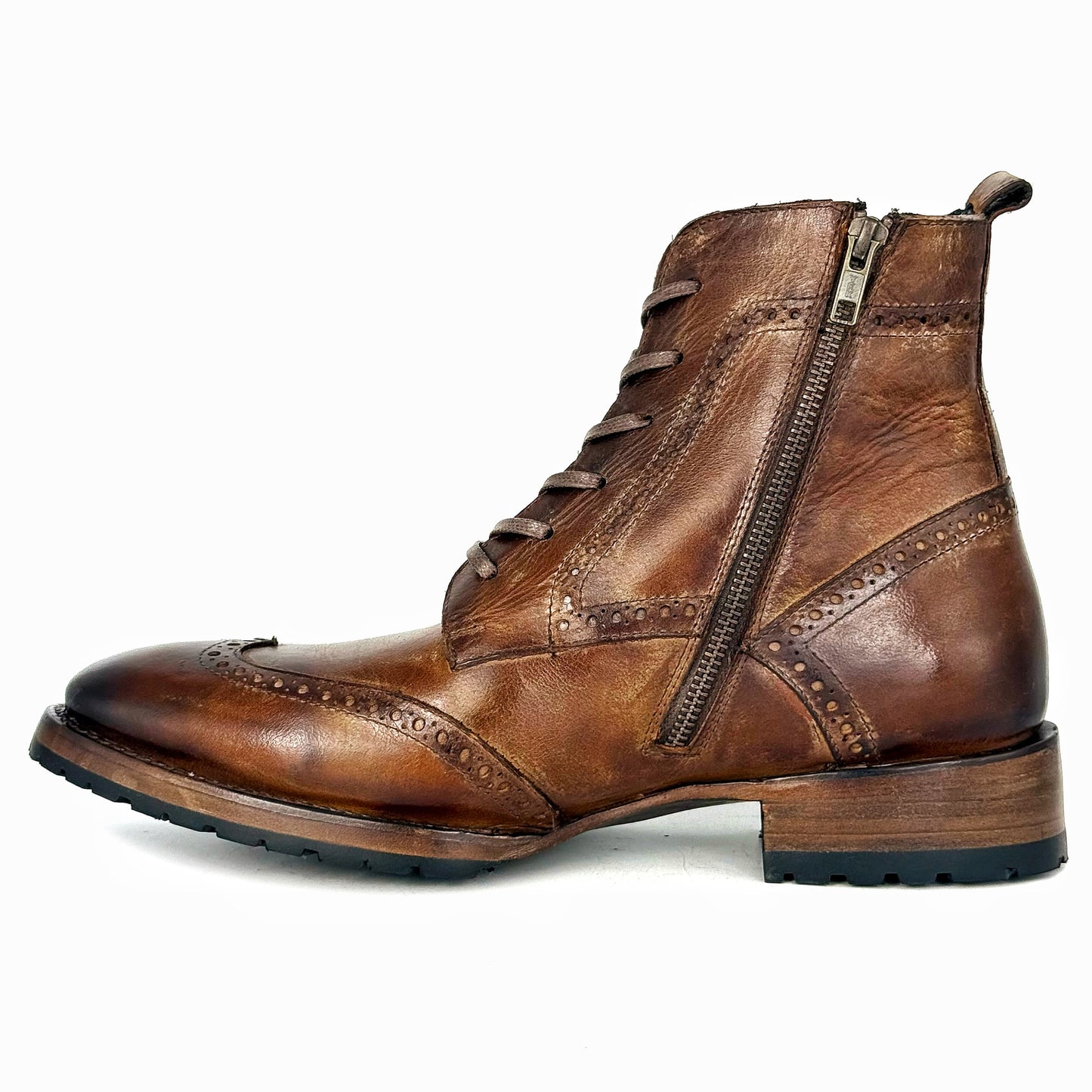 CARLO BROWN PITON BOOTS