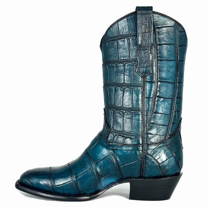 COWBOY AZUL TURQUESA OBSCURO FULL ALLIGATOR FRANCESA