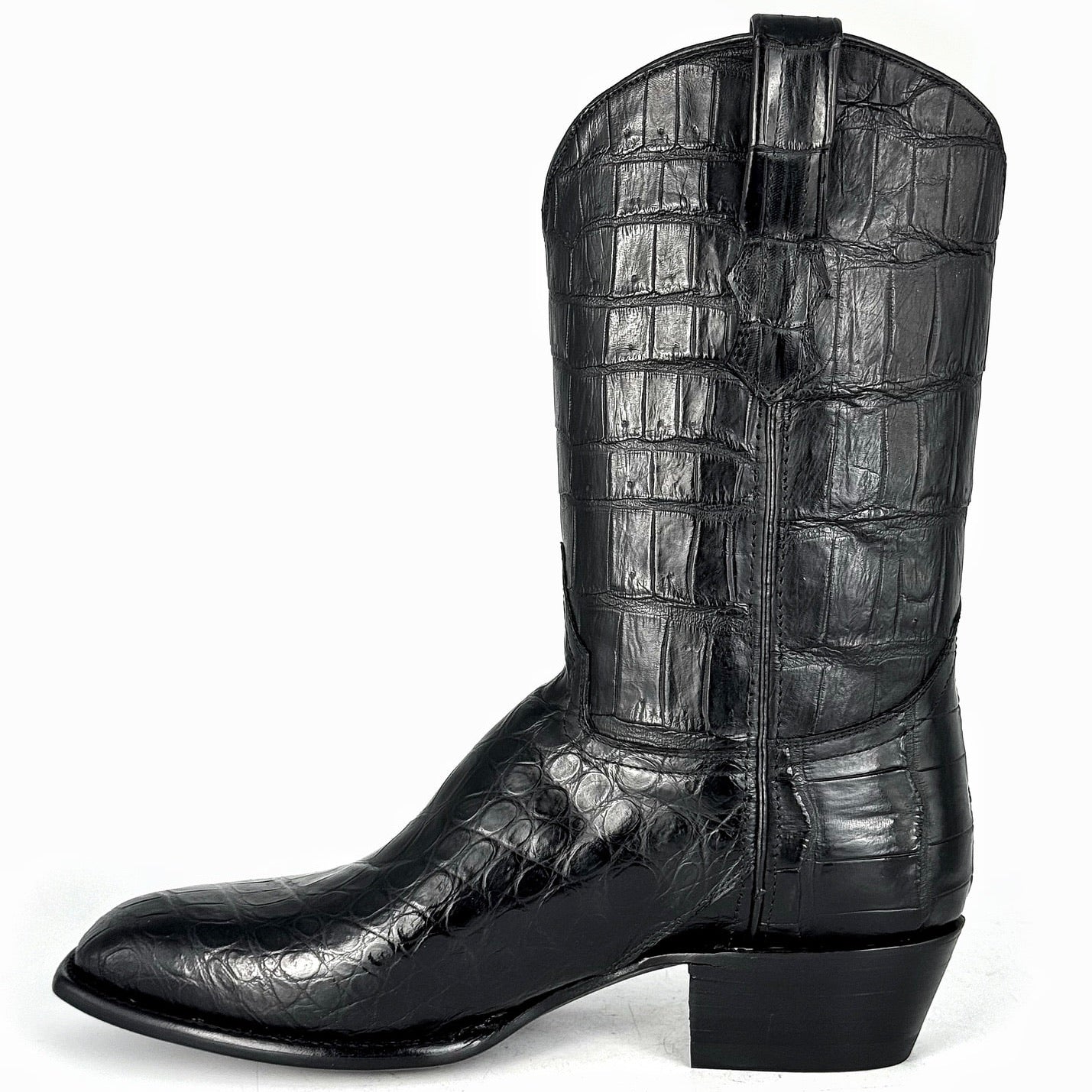 COWBOY BLACK FULL ALLIGATOR BOOTS FRANCESA
