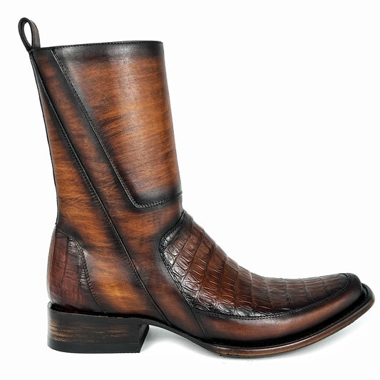 EMILIO BROWN COCODRILO BOOTS