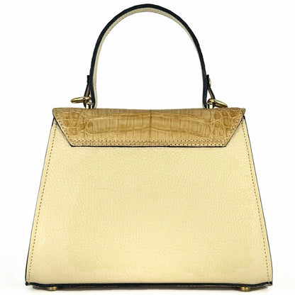 BOLSA BEIGE COCODRILO PARA DAMA