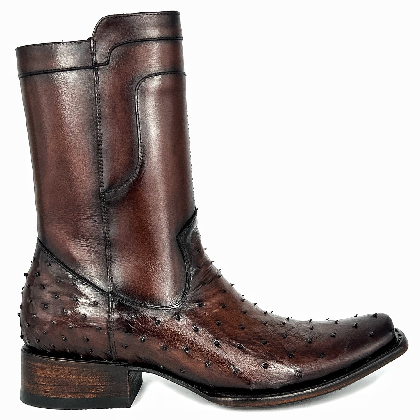 CHRISTIAN BROWN AVESTRUZ BOOTS