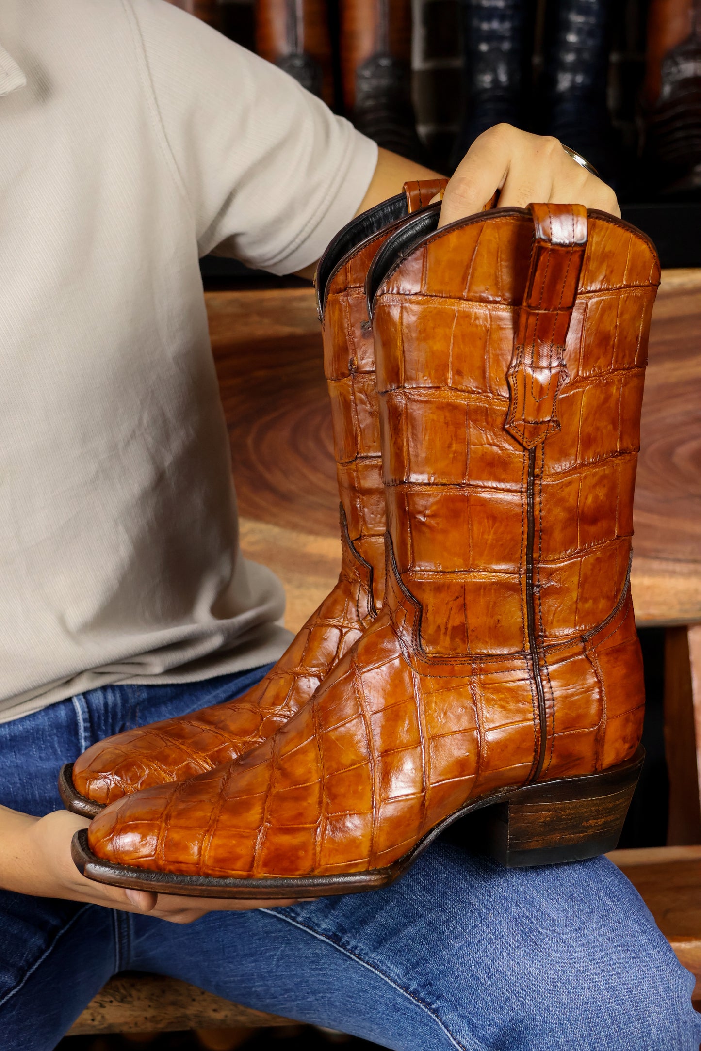 COWBOY MIEL FULL COCODRILO MORELETI FRANCESA