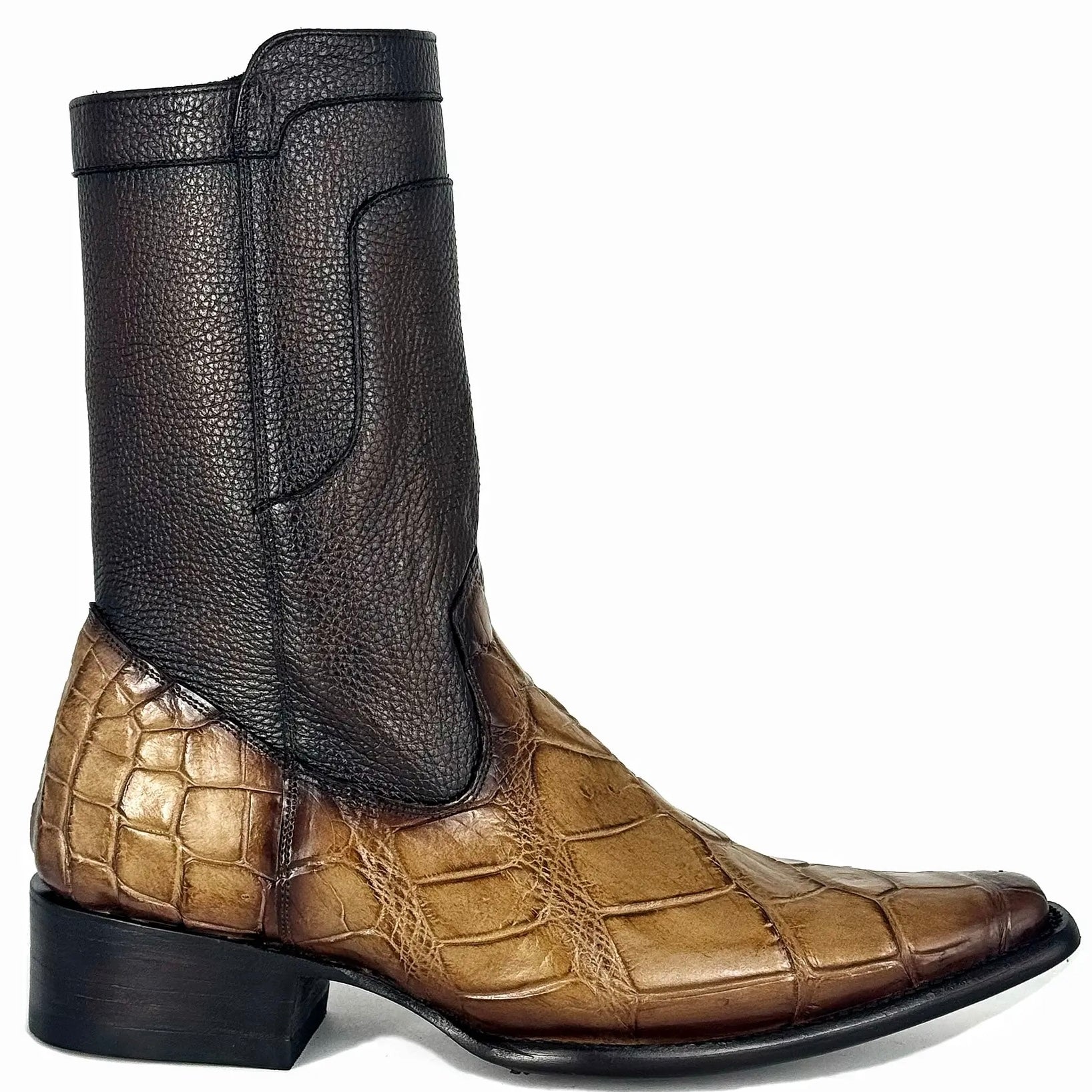 CHRISTIAN BEIGE ALLIGATOR BOOTS HOLANDA