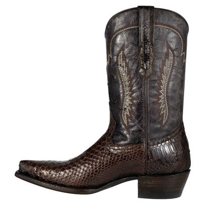 COWBOY BROWN PITON BOOTS TEXANA
