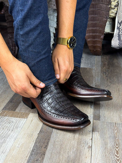 EMMA BROWN LIZARD BOOTS 