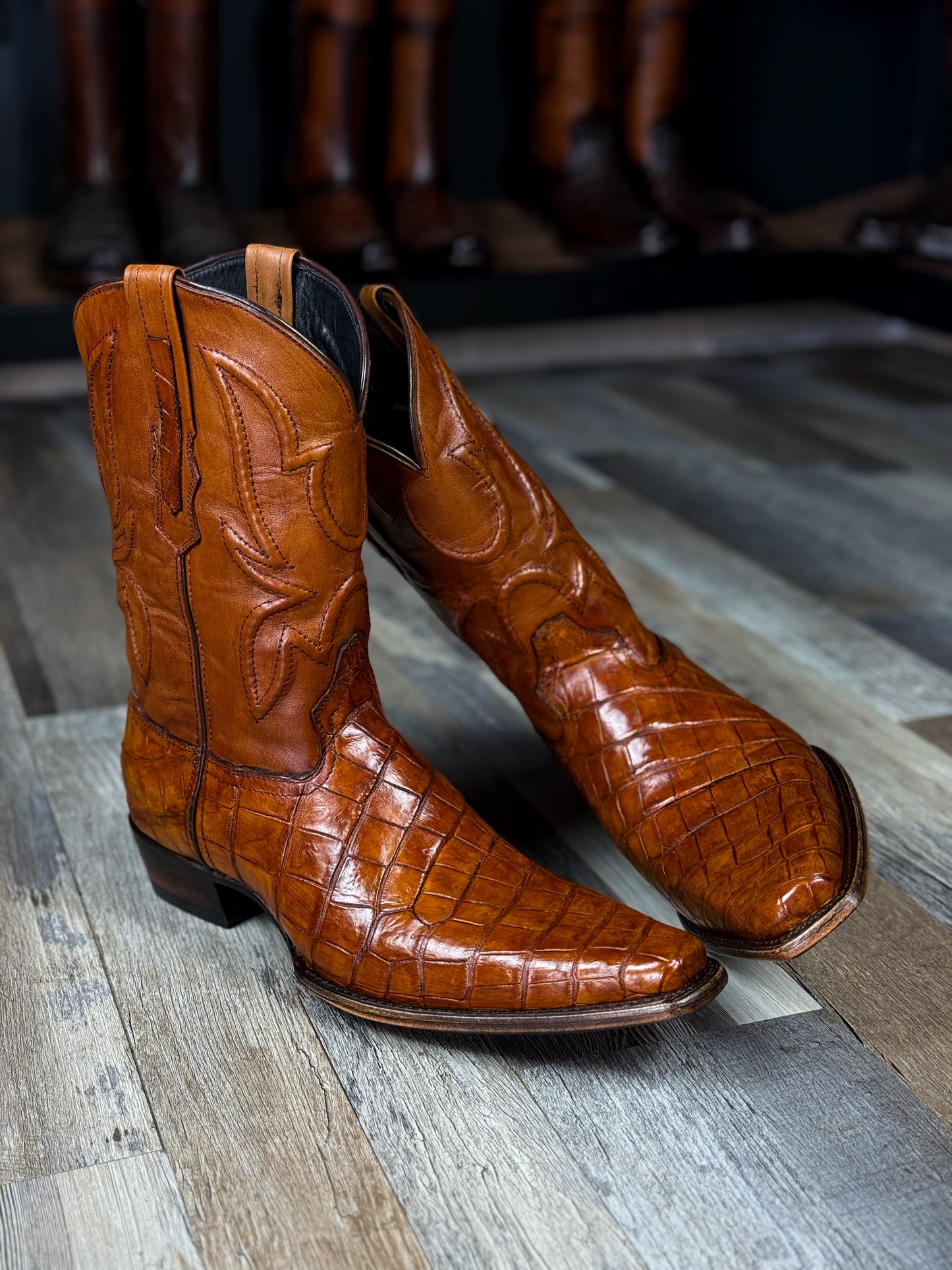 EMMA BROWN PITON BOOTS 