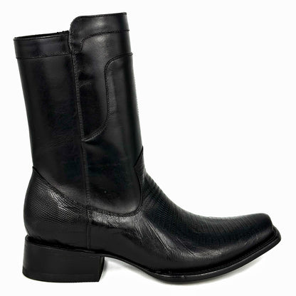 CHRISTIAN BLACK LIZARD BOOTS