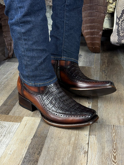 EMMA BROWN LIZARD BOOTS 