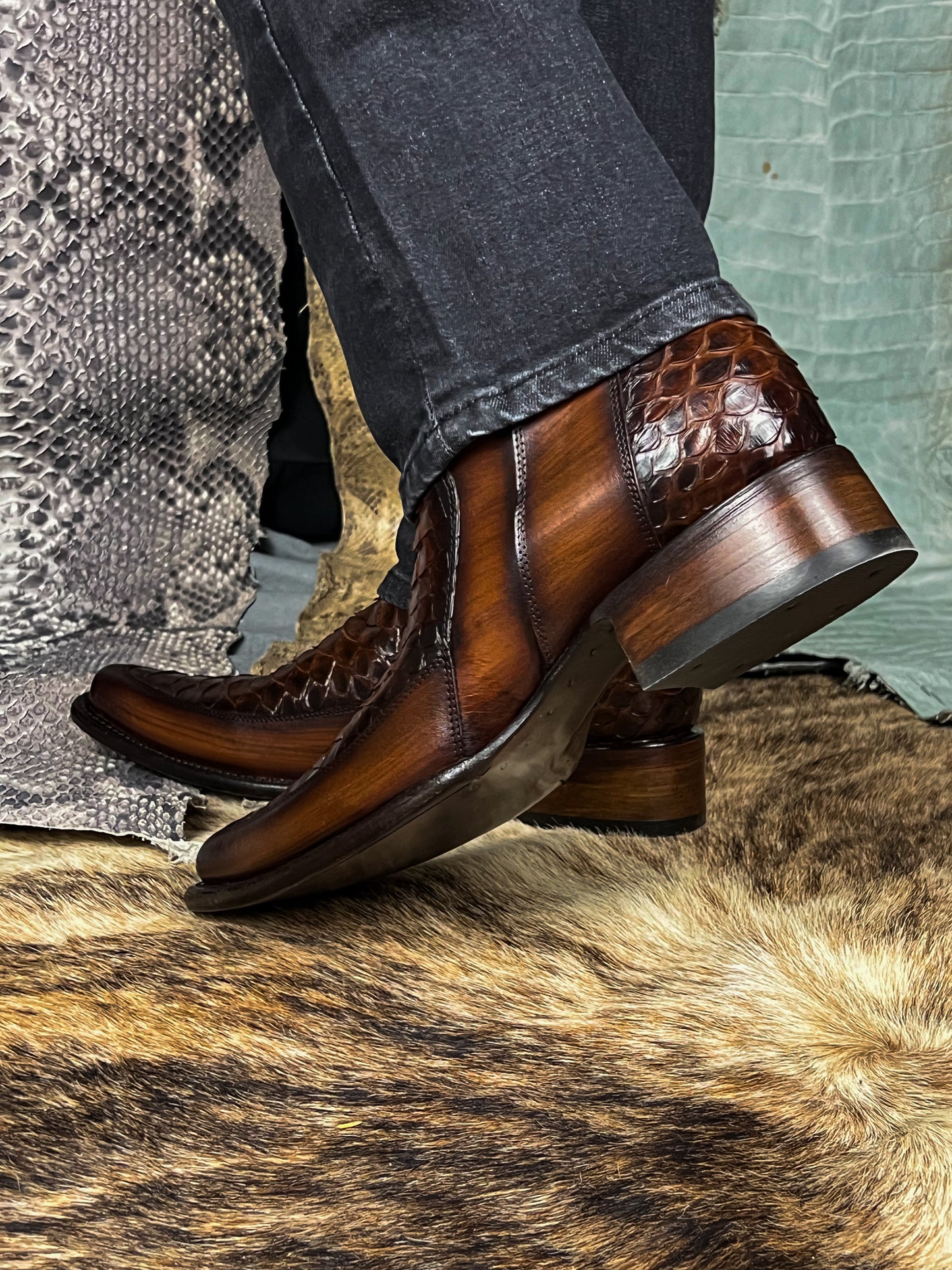 EMILIO BROWN PITON BOOTS