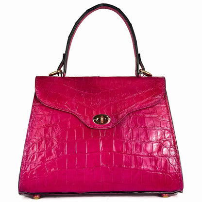 BOLSA ROSA COCODRILO PARA DAMA