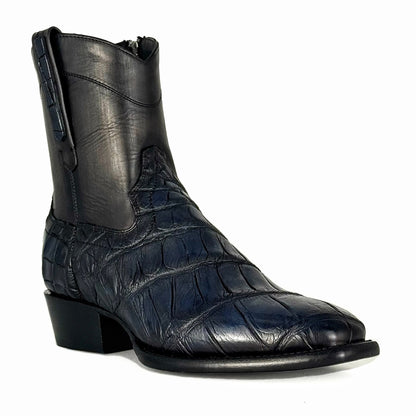EMMA GRIS AZUL COCODRILO ALLIGATOR FRANCESA