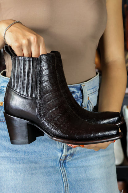 EMMA BROWN PITON BOOTS 