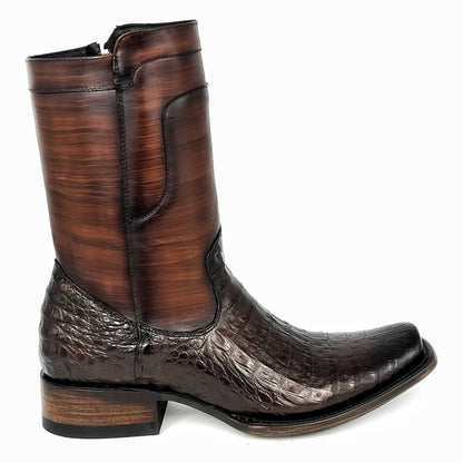 CHRISTIAN BROWN CROCODRILO BOOTS