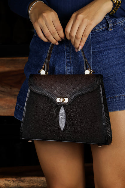 BOLSA MANTARRAYA/AVESTRUZ DAMA