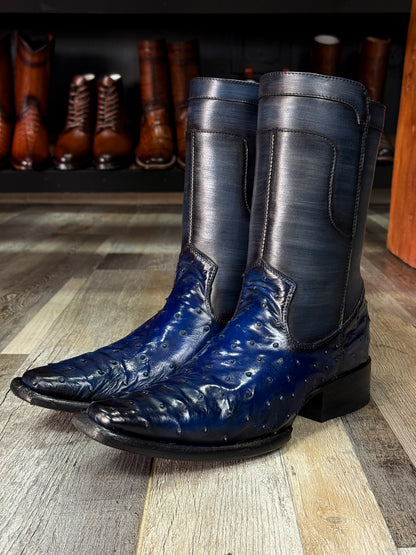 EMMA BROWN OSTRICH BOOTS 
