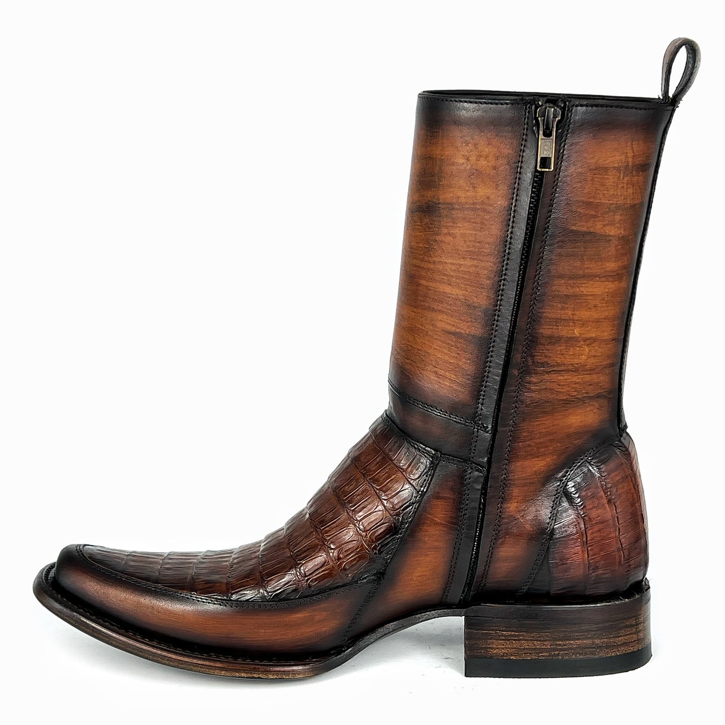 EMILIO BROWN COCODRILO BOOTS