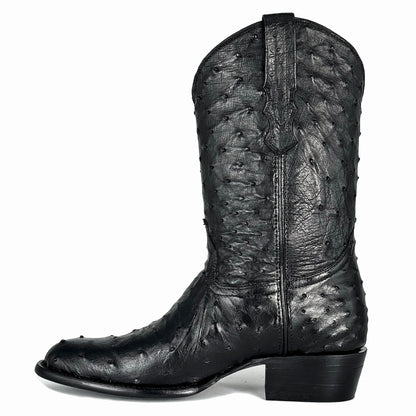 COWBOY NEGRO FULL AVESTRUZ OVAL