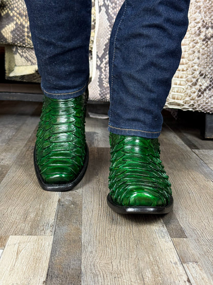 CHRISTIAN FULL PITON GREEN BOOTS DUBAI