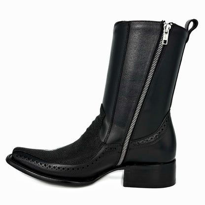 BLACK FLORETA MANTARRAYA BOOTS