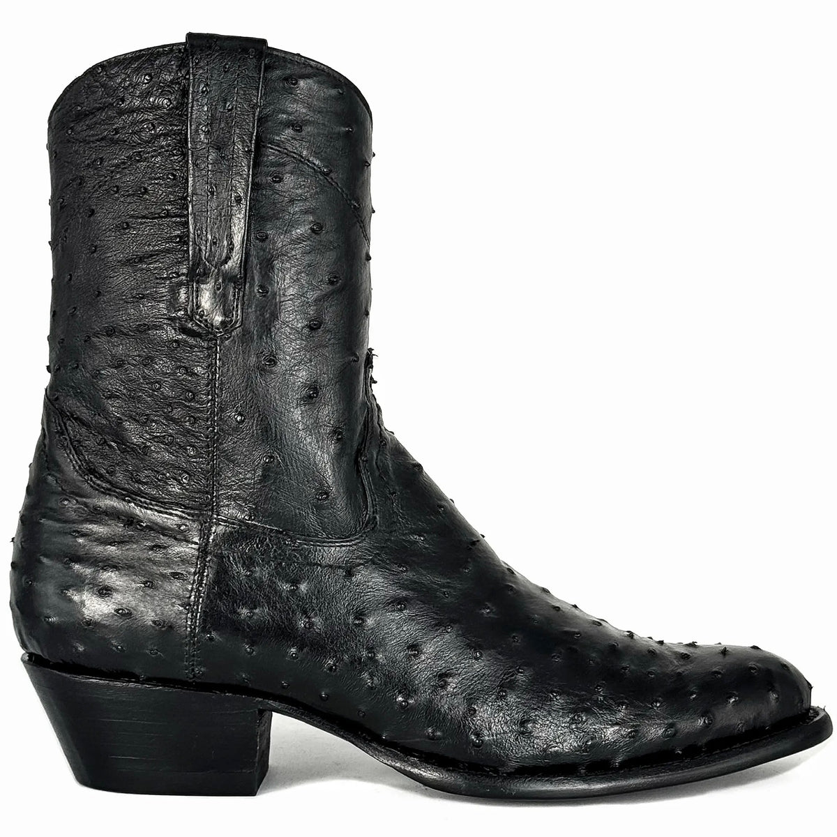 EMMA BLACK FULL OSTRICH OVAL