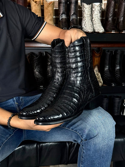 EMMA NEGRO FULL COCODRILO FUSCUS OVAL