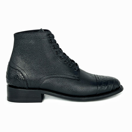 CARLO BROWN PITON BOOTS 