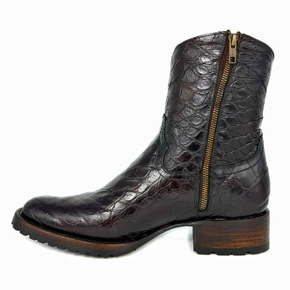 EMMA DARK BROWN FULL COCODRILO BOOTS (TRACK)