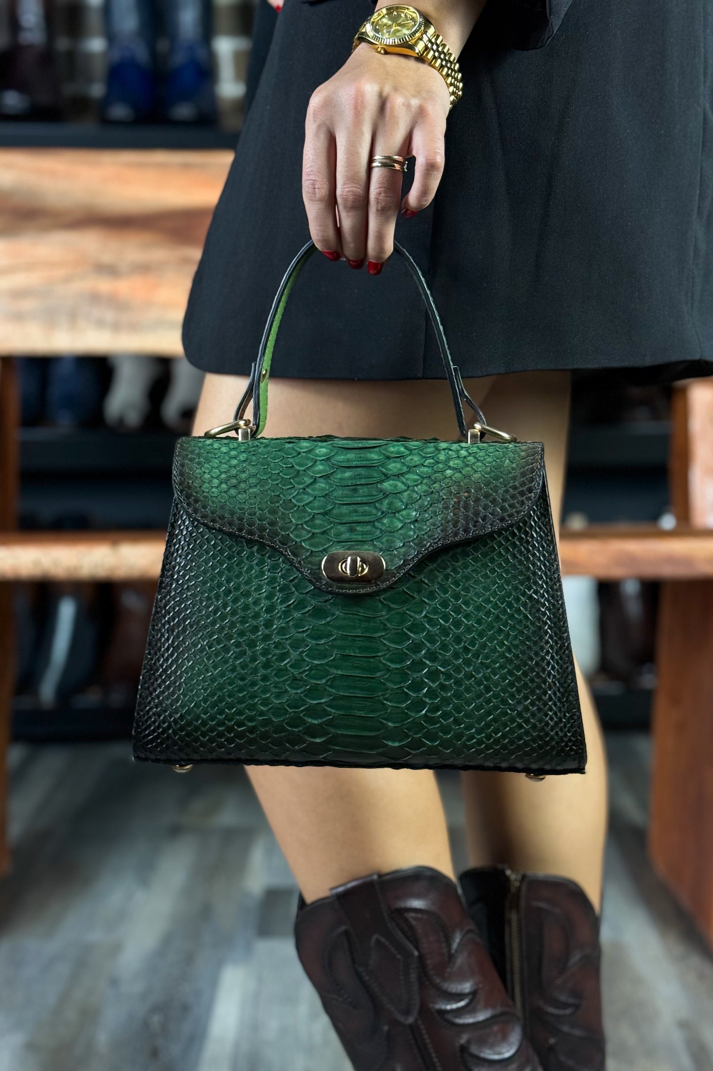 BOLSA PITON GREEN PARA DAMA