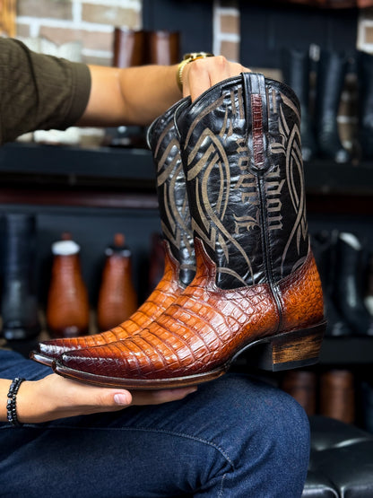 EMMA BROWN PITON BOOTS 