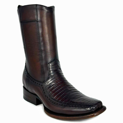 DARK BROWN FLORETA LIZARD BOOTS DUBAI