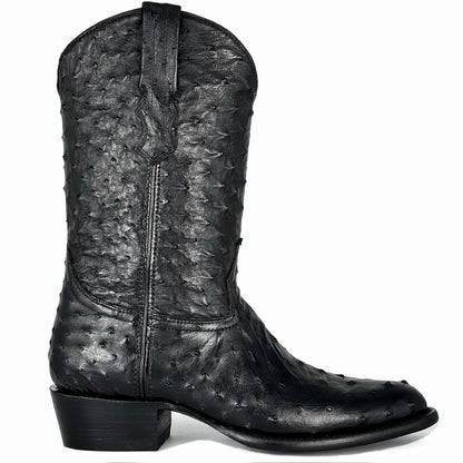 COWBOY NEGRO FULL AVESTRUZ OVAL