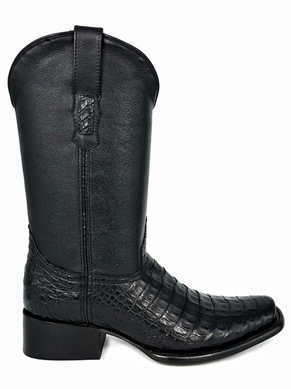 EDGAR BROWN CROCODILE BOOTS 