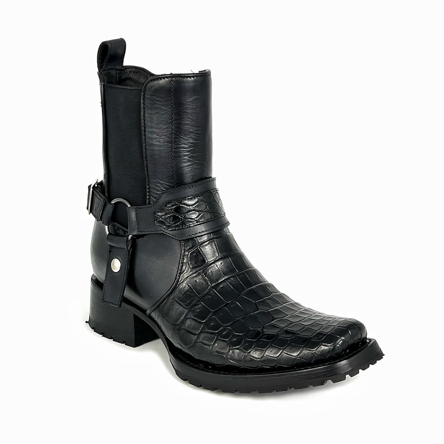 CARLO BLACK COCODRILO BOOTS