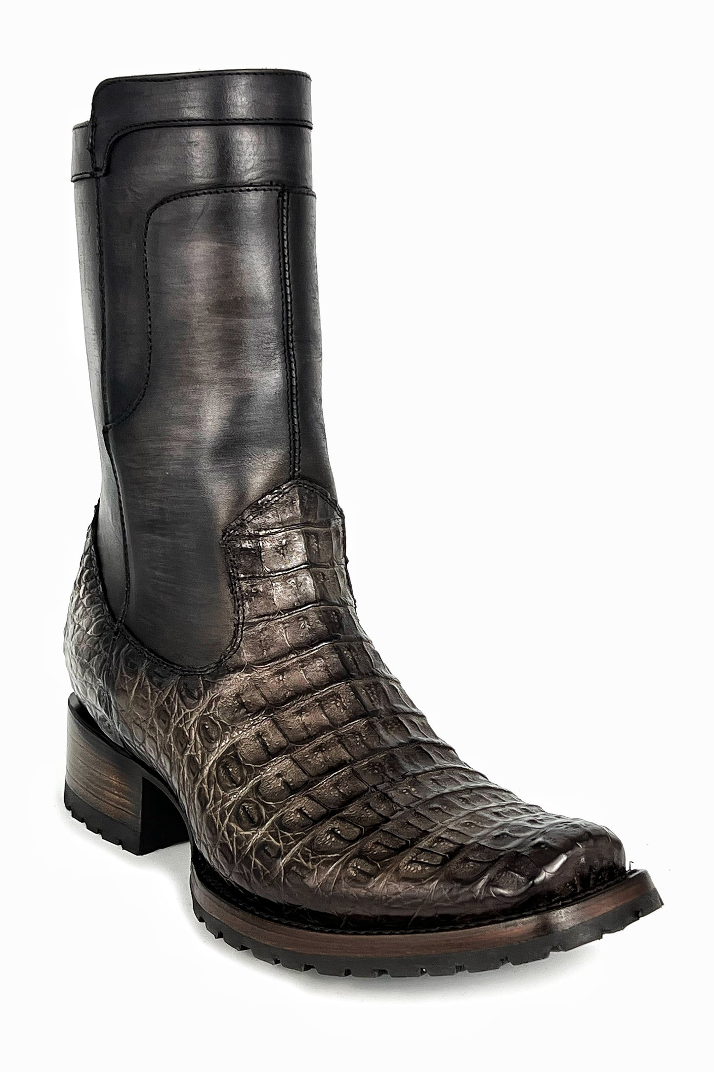 CHRISTIAN GRIS COCODRILO BOOTS (TRACK)