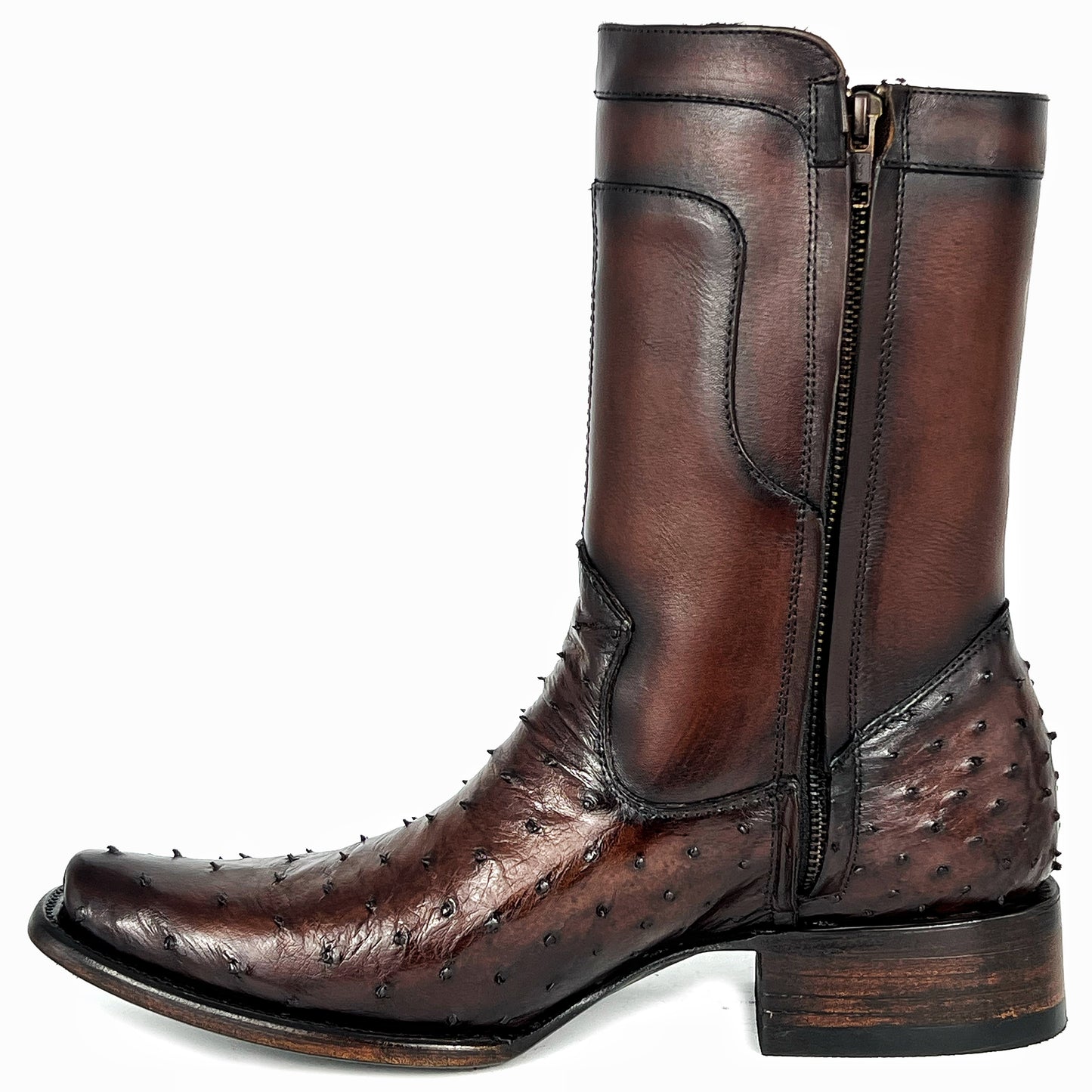 CHRISTIAN BROWN AVESTRUZ BOOTS