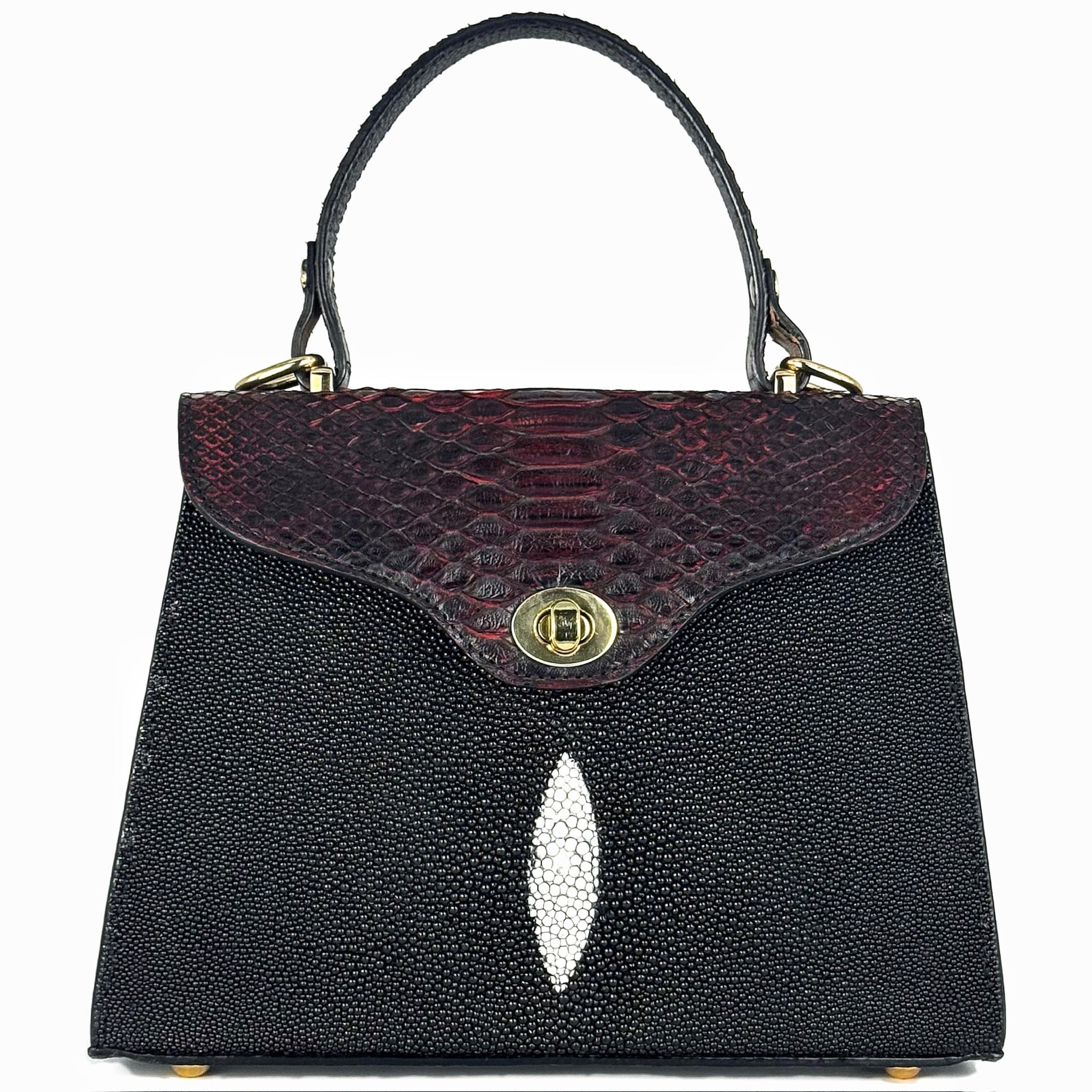 BOLSA MANTARRAYA/PITON VINO DAMA