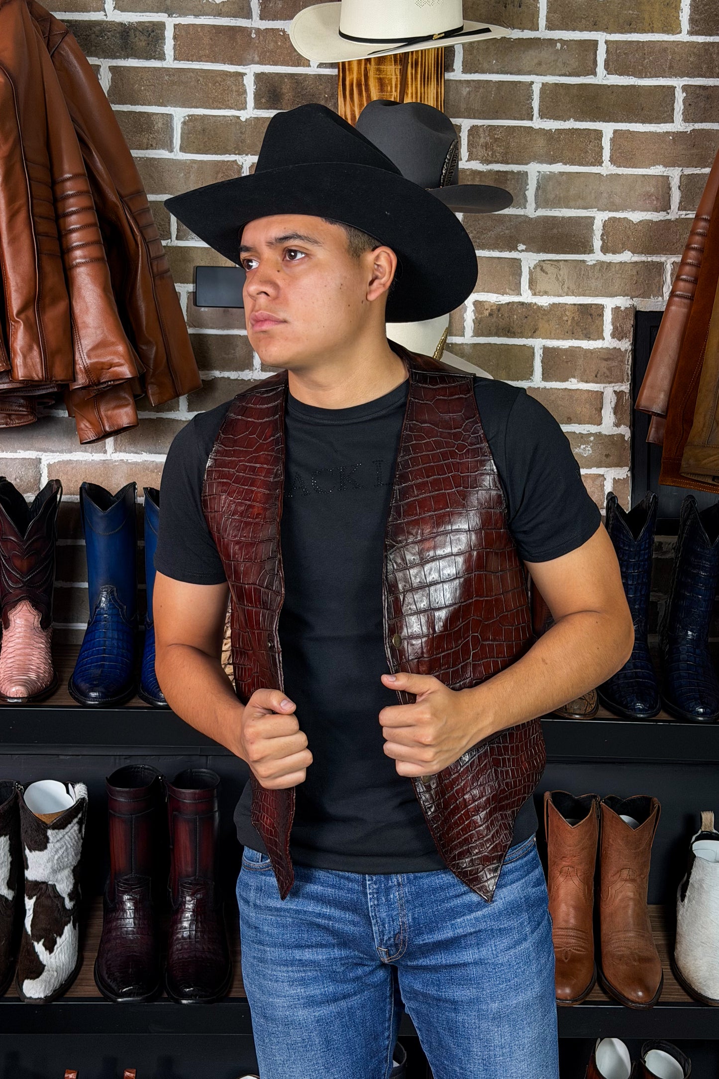 CHALECO BROWN COWBOY COCODRILO