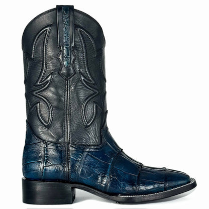 COWBOY AZUL TURQUESA OBSCURO COLA DE COCODRILO ALLIGATOR BULLDOG