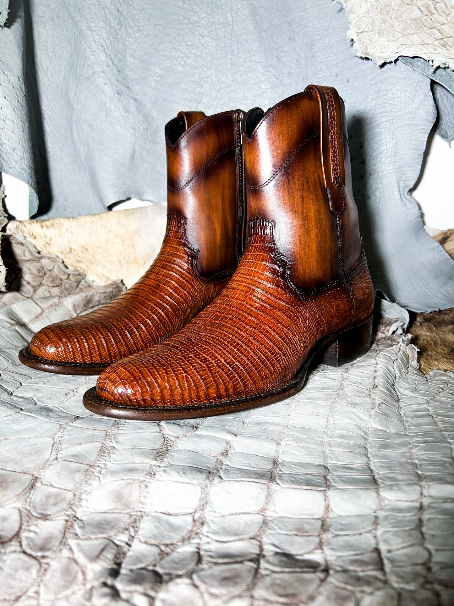 EMMA BROWN LIZARD BOOTS