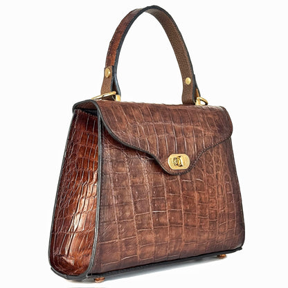 BOLSA COCODRILO BROWN PARA DAMA