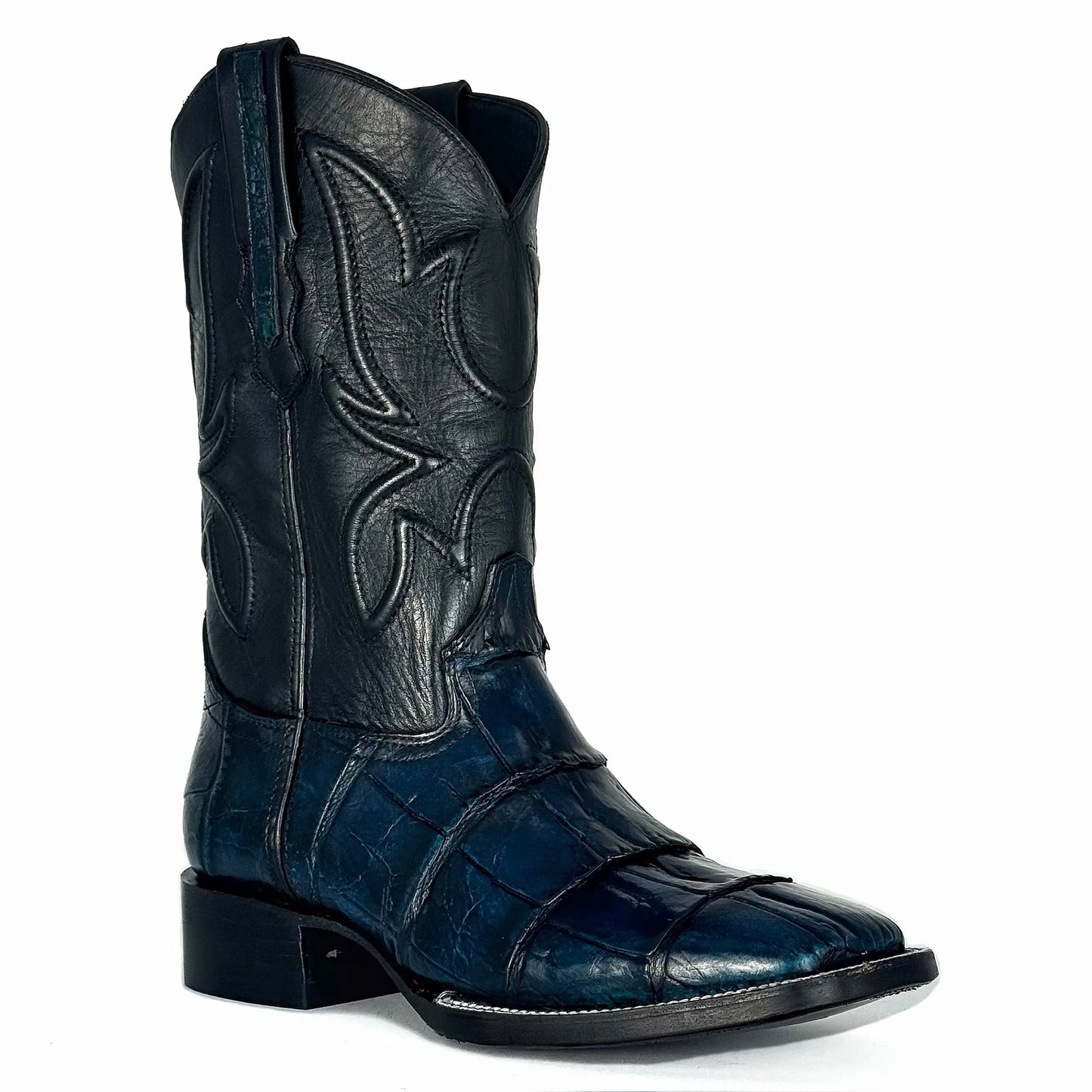 COWBOY AZUL TURQUESA OBSCURO COLA DE COCODRILO ALLIGATOR BULLDOG