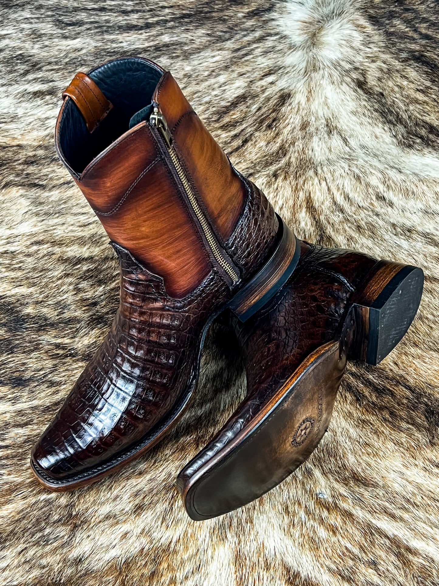 EMMA BROWN CROCODRILO BOOTS DUBAI